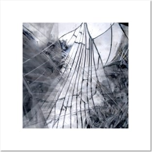 Abstract Mirrored Ghost, black and white Posters and Art